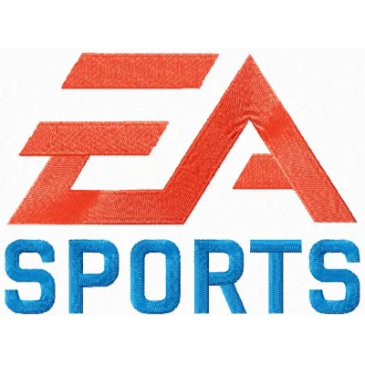EA Sports logo embroidery design preview showcasing detailed stitching patterns for creative projects.