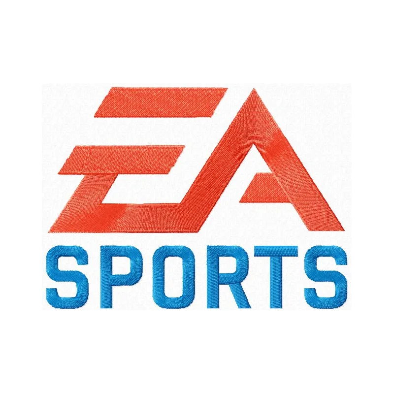EA Sports logo embroidery design preview showcasing detailed stitching patterns for creative projects.