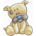 Preview of the Wrinkles embroidery design featuring a playful dog motif, ideal for stitching on apparel or accessories.