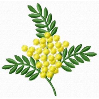 Mimosa flower embroidery design - Embroidery Design