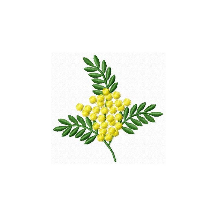 Mimosa flower embroidery design - Embroidery Design