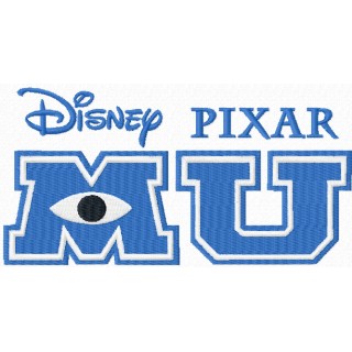Monster University logo embroidery design - Embroidery Design