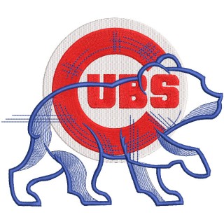 Chicago Cubs modern logo embroidery design - Embroidery Design