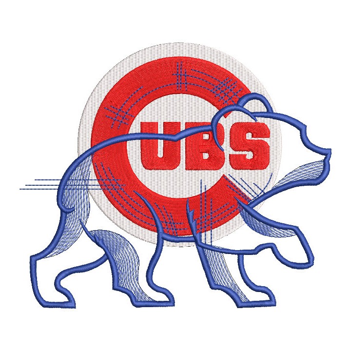 Chicago Cubs modern logo embroidery design - Embroidery Design