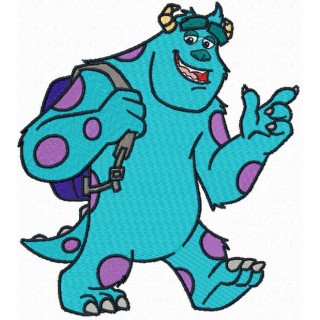 Sulley walking embroidery design - Embroidery Design