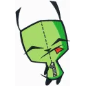 Invader Zim Gir embroidery design featuring a fun monster motif, ideal for creative stitching projects.
