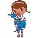 McStuffins and Stuffy embroidery design featuring playful characters, perfect for children's apparel and accessories.