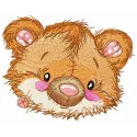 Preview of an Old Bear Toy Head embroidery design, showcasing a charming stitched motif for various projects.