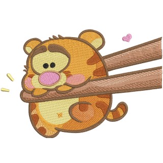 Sushi baby Tigger embroidery design - Embroidery Design
