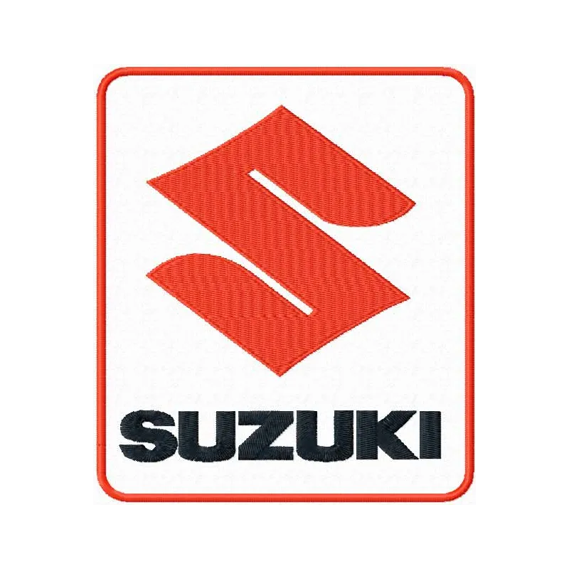 Suzuki logo embroidery design for auto and moto enthusiasts, ideal for jackets, caps, and accessories.