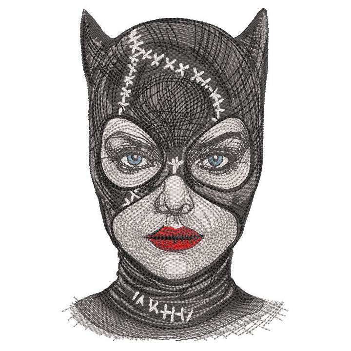 Catwoman Michelle Pfeiffer embroidery design - Embroidery Design