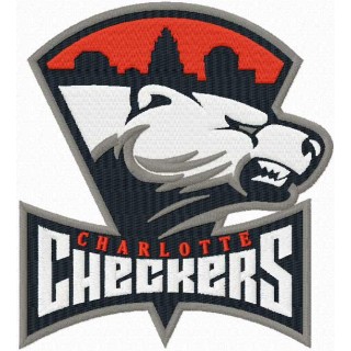 Charlotte Checkers Primary Logo embroidery design - Embroidery Design