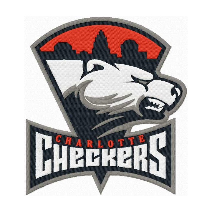Charlotte Checkers Primary Logo embroidery design - Embroidery Design
