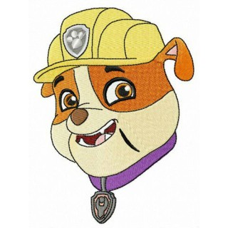 Puppy Rubble embroidery design - Embroidery Design