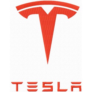 Tesla Motors logo embroidery design - Embroidery Design