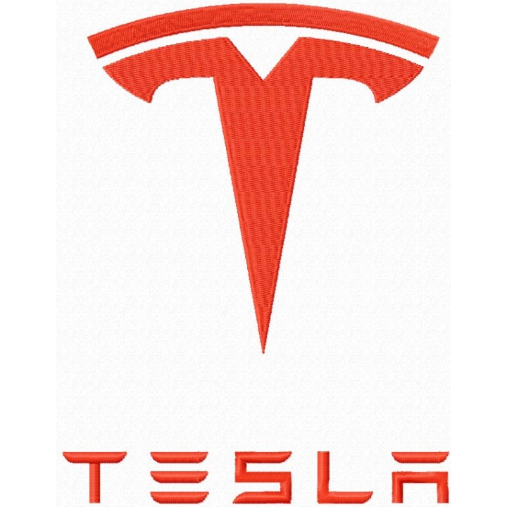 Tesla Motors logo embroidery design - Embroidery Design