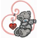 Tatty Teddy 'My Love' embroidery design preview showcasing a charming stitched motif for personalized gifts.