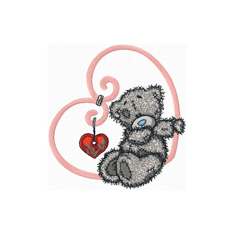 Tatty Teddy 'My Love' embroidery design preview showcasing a charming stitched motif for personalized gifts.