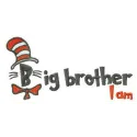 Preview of the 'Big Brother I Am' embroidery design inspired by Dr. Seuss, showcasing whimsical stitching patterns.