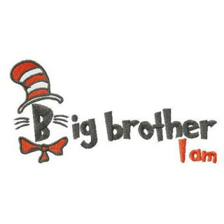 Big brother I am embroidery design - Embroidery Design