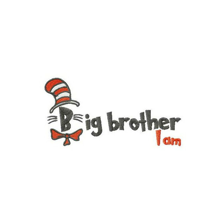 Big brother I am embroidery design - Embroidery Design