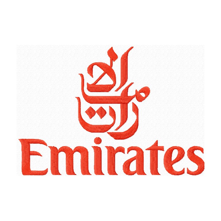 Emirates Airlines logo embroidery design - Embroidery Design
