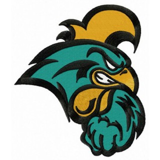 Coastal Carolina Chanticleers logo embroidery design - Embroidery Design