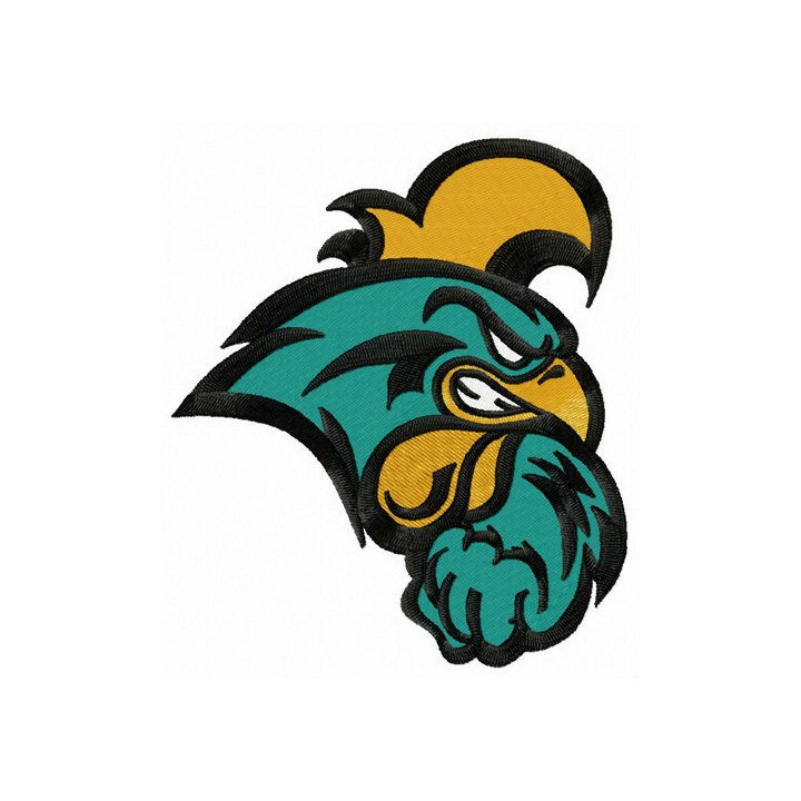 Coastal Carolina Chanticleers logo embroidery design - Embroidery Design