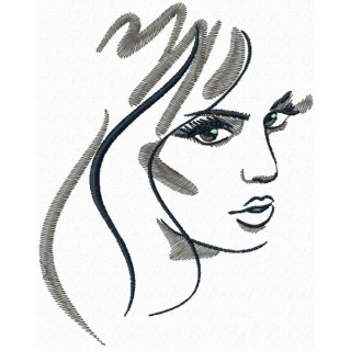 My beautiful lady embroidery design - Embroidery Design