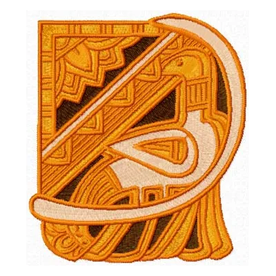 Preview of the Bird Pyramid Spirit embroidery design, featuring intricate Egyptian motifs for creative stitching.