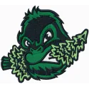 Eugene Emeralds cap logo embroidery design featuring vibrant colors, ideal for baseball cap stitching.