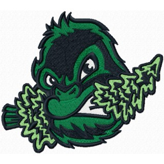 Eugene Emeralds cap logo embroidery design - Embroidery Design