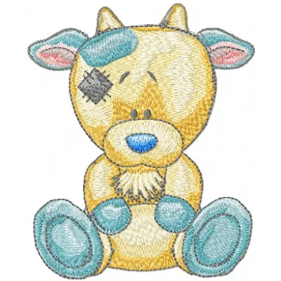 Zeezee embroidery design featuring a charming farm animal motif, perfect for stitching on t-shirts and tote bags.