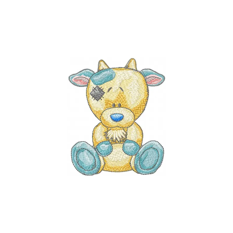 Zeezee embroidery design featuring a charming farm animal motif, perfect for stitching on t-shirts and tote bags.