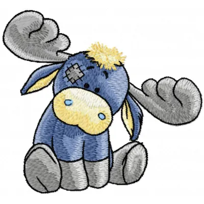 Jock embroidery design featuring a charming woodland animal motif, ideal for embellishing various fabric items.