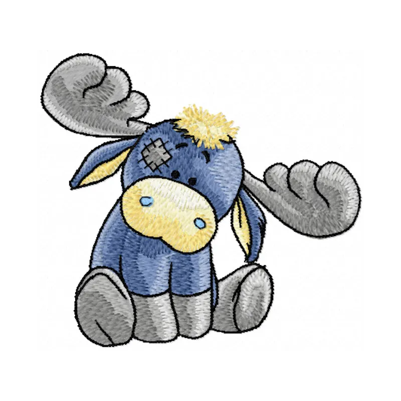 Jock embroidery design featuring a charming woodland animal motif, ideal for embellishing various fabric items.