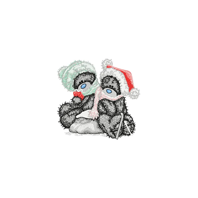 Adorable teddy bear embroidery design featuring a cute bear wanting ice cream, ideal for kids' clothing and accessories.