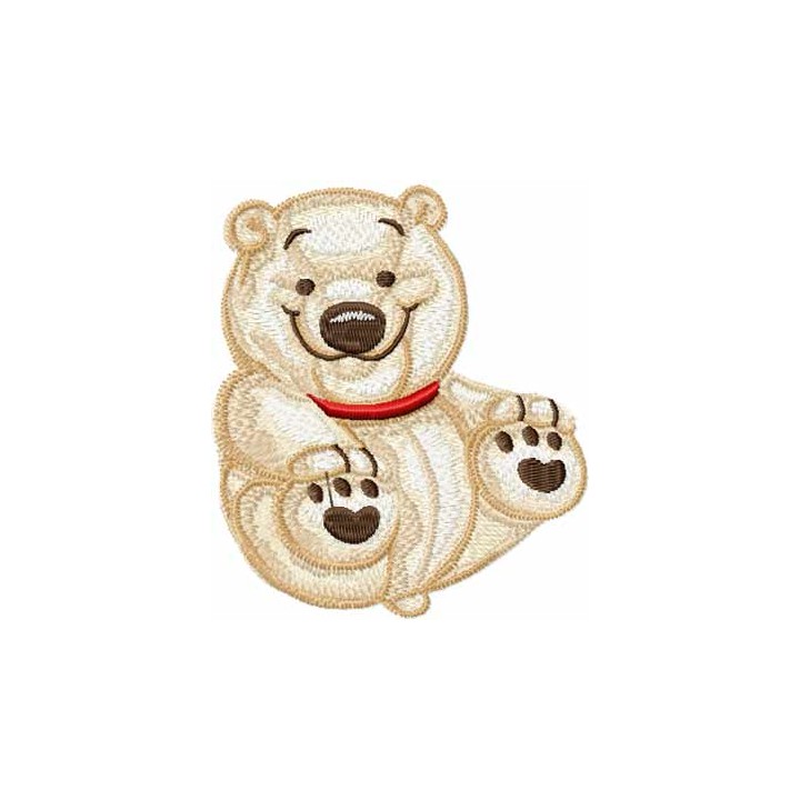 White Teddy Bear embroidery design - Embroidery Design