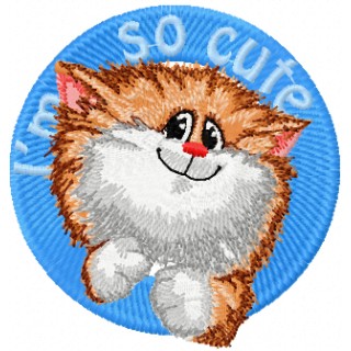 Cat I*m so cute embroidery design - Embroidery Design