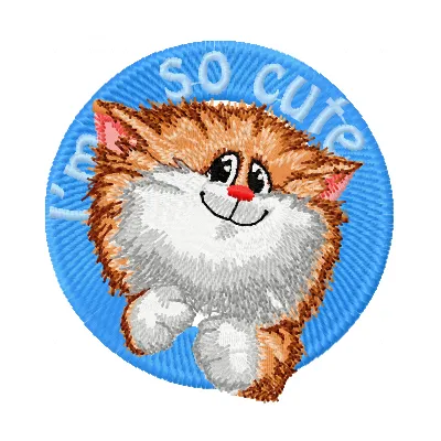 Cute cat embroidery design featuring playful text, ideal for stitching on t-shirts, tote bags, or baby onesies.