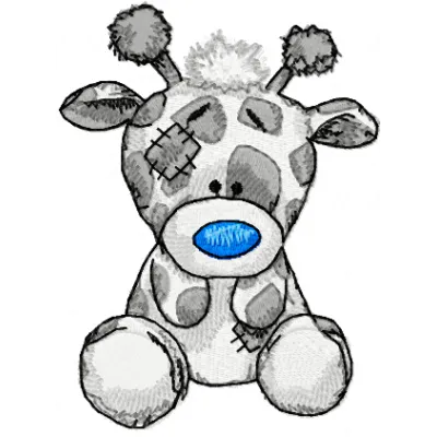 Preview of the Twiggy Giraffe embroidery design, showcasing a whimsical giraffe motif for creative stitching projects.