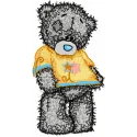 Teddy Bear embroidery design for shirts, featuring a cute Tatty Teddy motif ready for stitching.