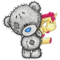 Teddy Baby with toy embroidery design showcasing a cute teddy bear, perfect for baby onesies and blankets.