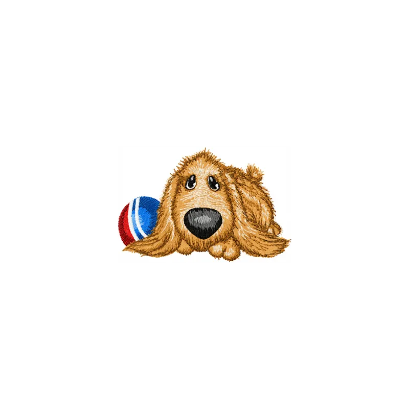 Can Play? embroidery design featuring a playful dog motif, ideal for stitching on t-shirts or tote bags.