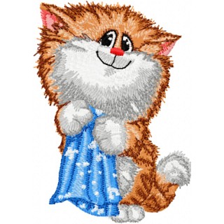 Cat like wash embroidery design - Embroidery Design
