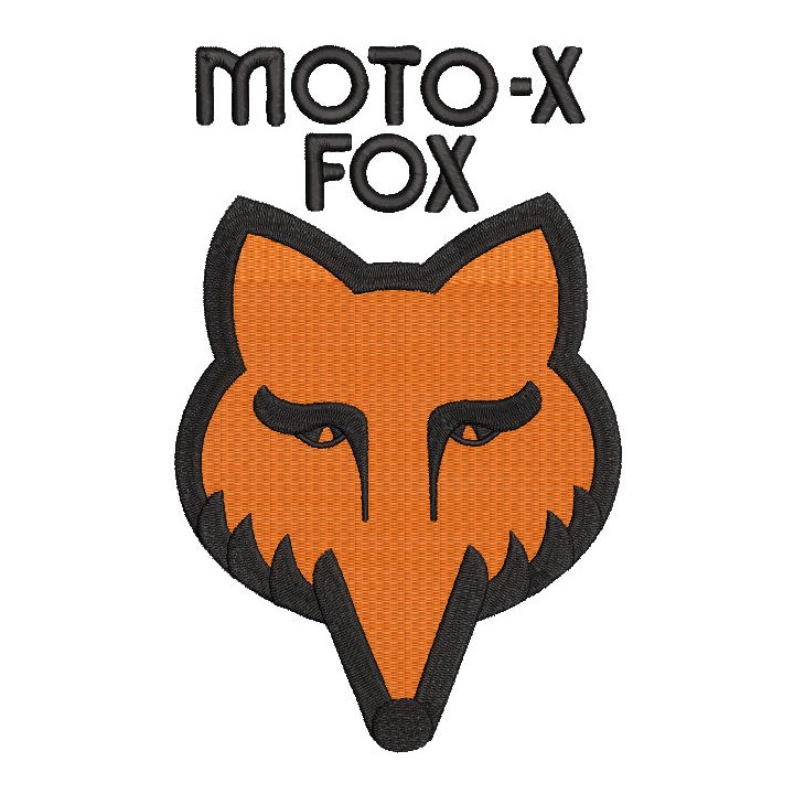 Moto-X Fox logo embroidery design - Embroidery Design