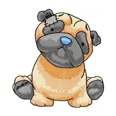 Preview of the Foo embroidery design featuring a playful dog motif for creative stitching projects.