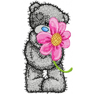 Teddy Bear like flowers embroidery design - Embroidery Design