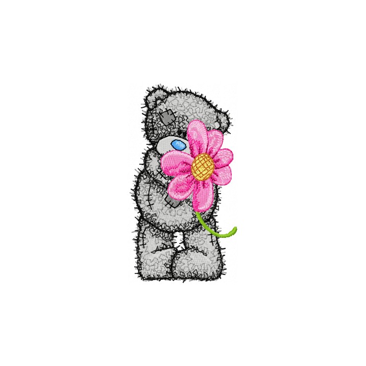 Teddy Bear like flowers embroidery design - Embroidery Design