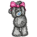 Teddy Bear Girl embroidery design showcasing a cute teddy bear motif perfect for children's clothing and gifts.